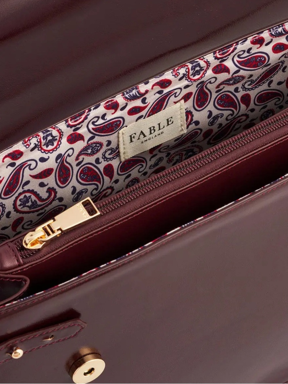 Fable England Burgundy Leather Purse NWT - Picture 5 of 5